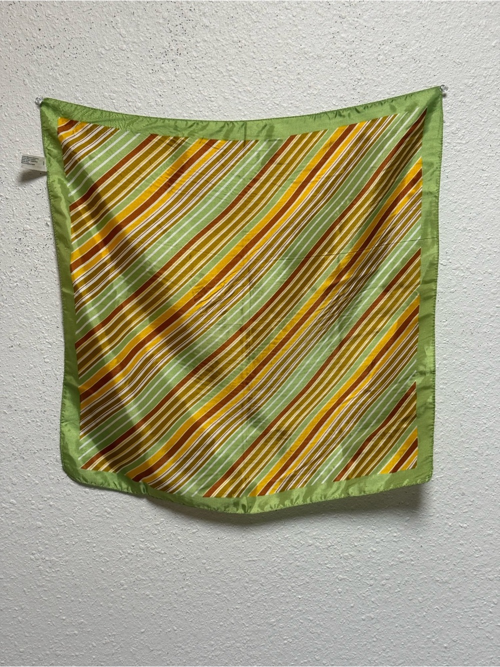 Green and Yellow Striped Decorative Scarf - Home Accents